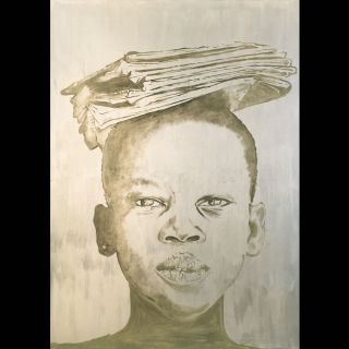 Zeitung / 2018 / Acryl and oil on canvas / 100 x 140 cm